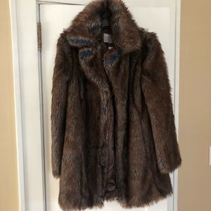 Women’s Faux Fur Brown Coat, Asos